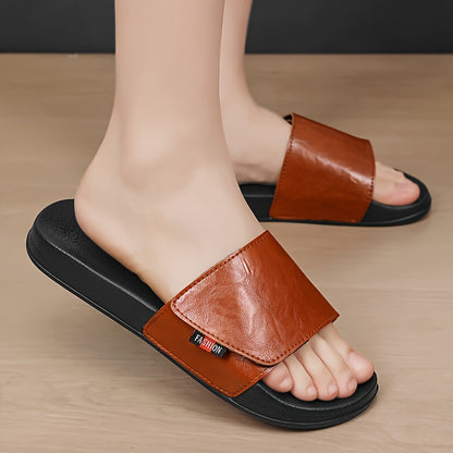 Men's Lightweight Casual Summer Slippers with Adjustable Strap