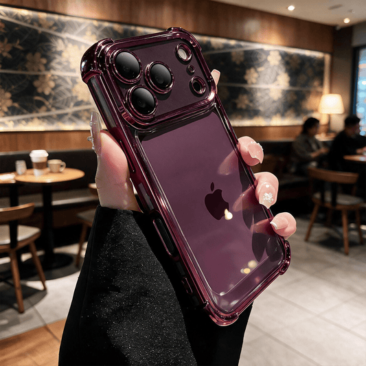 Luxury Shockproof Transparent Phone Case with Wireless Charging - ayq