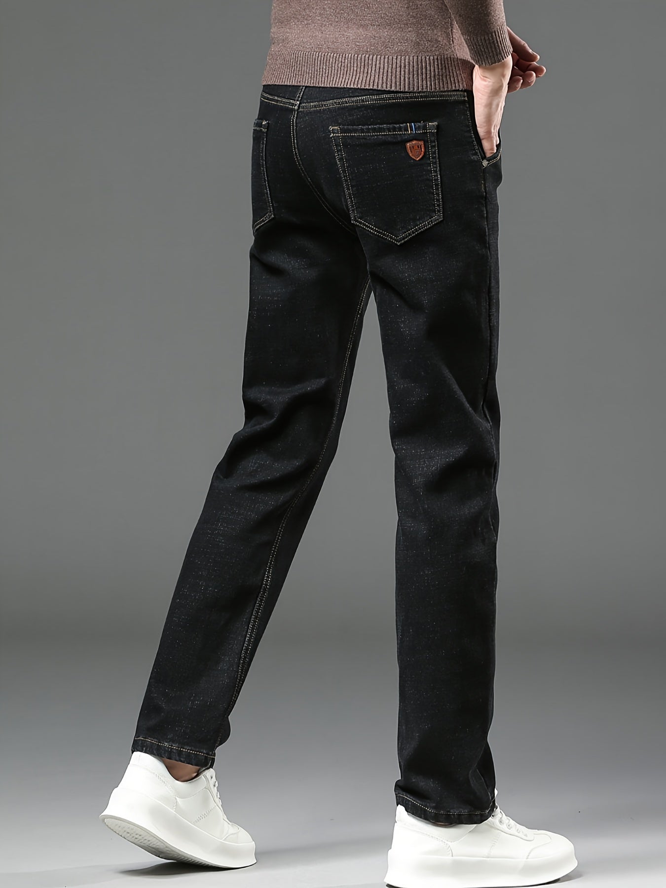 High-quality Men's Denim Trousers, Business Style, Elastic Men's Pants, New Autumn/winter Fashion Trend