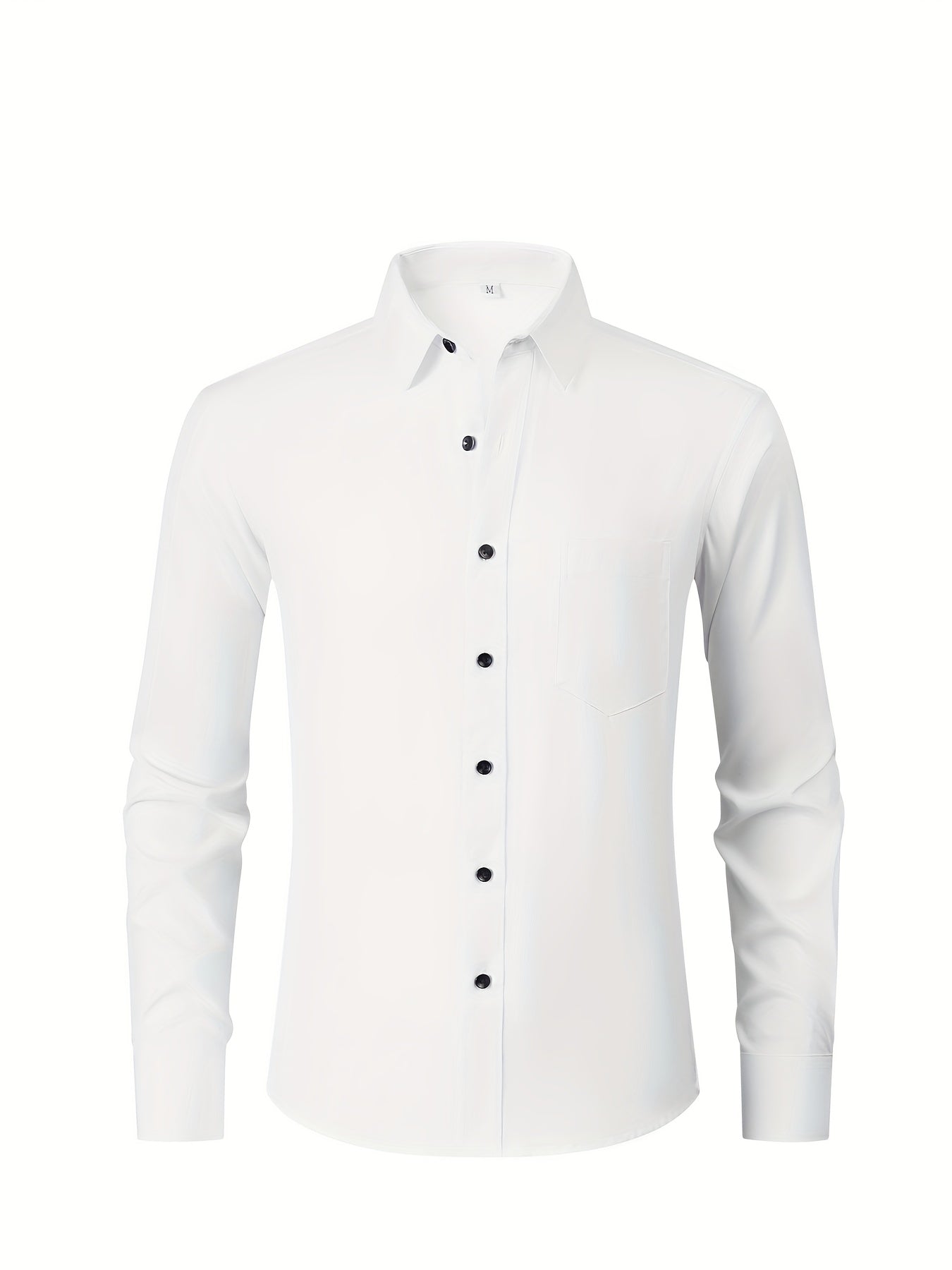 Boys' Slim Fit Long Sleeve Formal Dress Shirt with Stretch