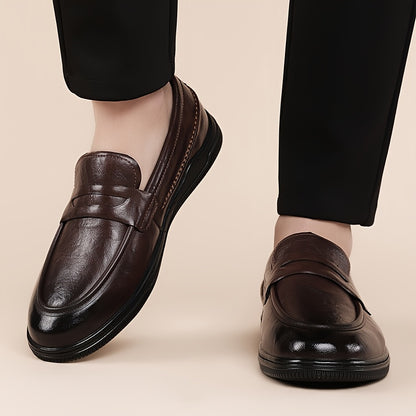 Men’s Business Casual Slip-On Shoes with Non-Slip Rubber Sole