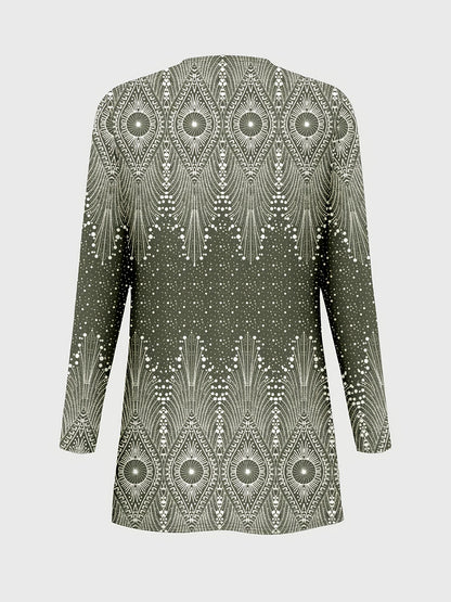 Elegant Women's 3-Piece Ethnic Set with Printed Blazer & Pants