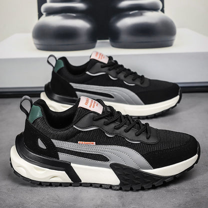 Men's Casual Sports Sneakers with Lightweight PU Sole
