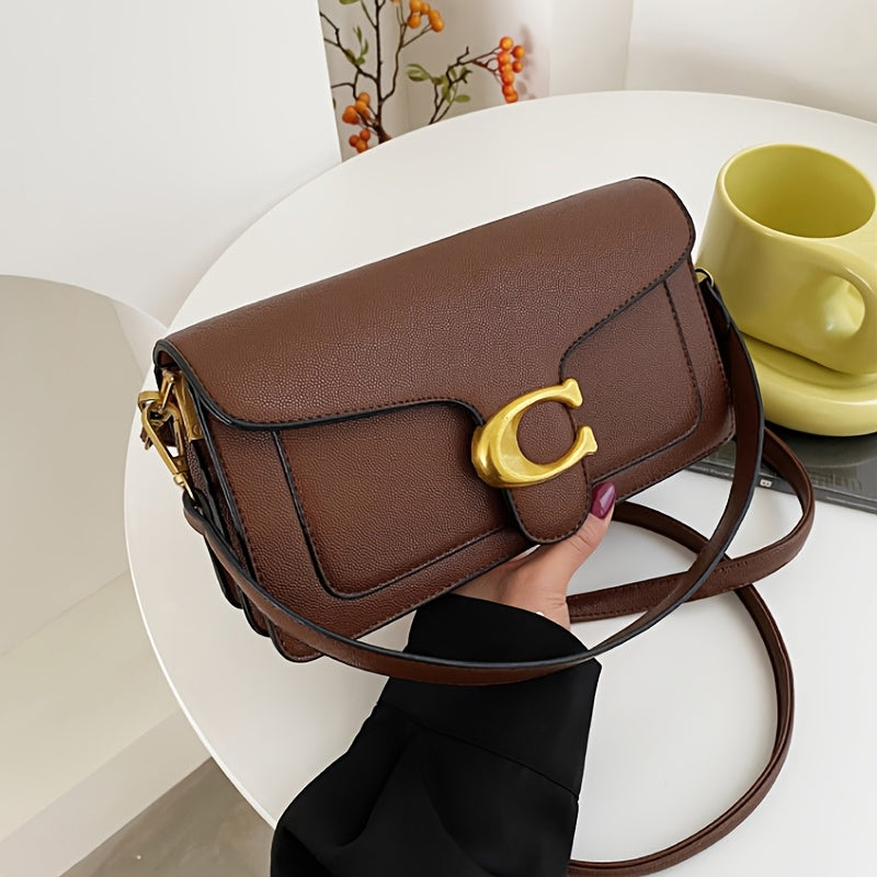 Elegant Women’s PU Crossbody Bag with Magnetic Closure