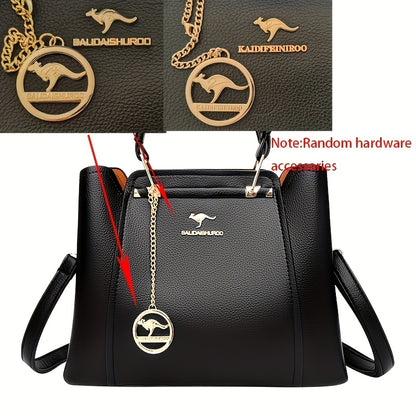 Women’s Lightweight Black Handbag with Detachable Strap