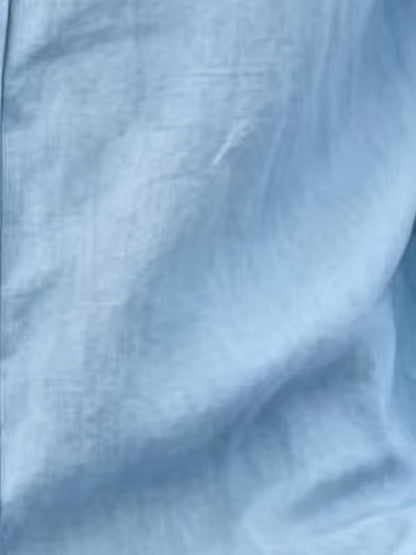 Men's Linen Blend Long Sleeve Casual Shirt for Spring Summer