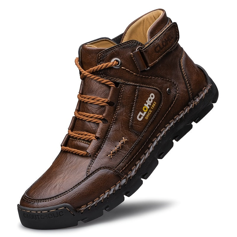 Men's Casual Lace-Up Chukka Boots with Rubber Sole