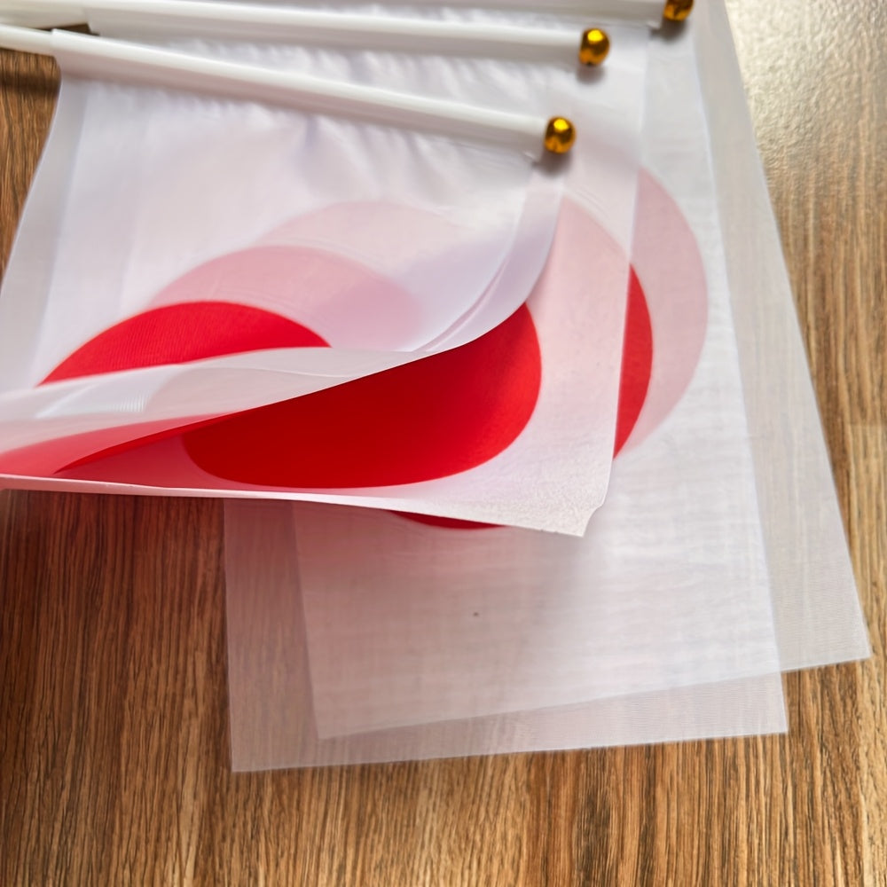 Japanese Handheld Flags 14x21cm Polyester Multipack of 5