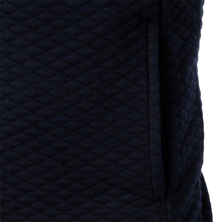 Men's Casual Full Zip Bomber Jacket, Warm Comfy Blouson Jacket For Autumn And Winter Outdoor Activity