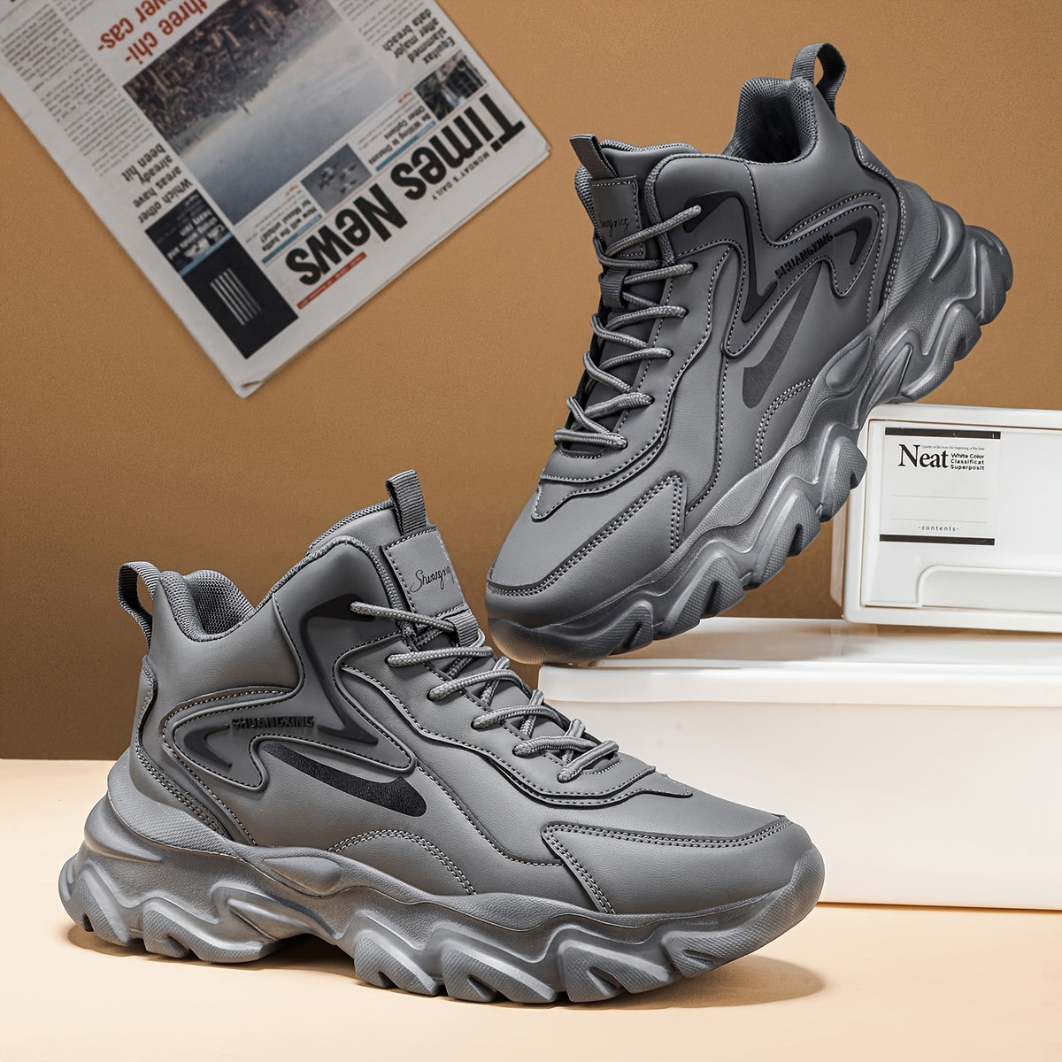 Men's Ankle Boots Casual Sneakers Soft Fabric EVA Sole