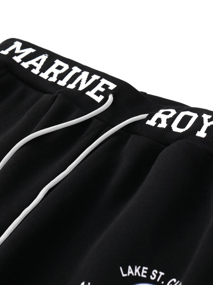 Men's Hooded Letter Print Tracksuit, 2pcs Casual Sports Set, Fashion Hoodie With Full-zip And Elastic-waist Pants, Regular Fit, Outdoor Cloth