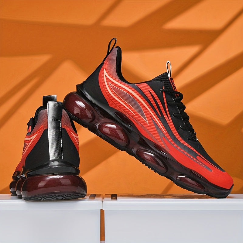 A Pair of Men'S Lightweight Outdoor Walking Shoes, Versatile Sneakers Suitable for Travel And Hiking, Offered in Black, Red, And Light Blue - ayq