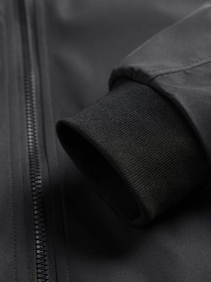 Men's Lightweight Jacket - Slim Fit Zip-Up Coat with Stand Collar, Lightweight Outerwear for Spring/Fall, Office, Travel, Everyday - Zipper Closure Casual Blazer