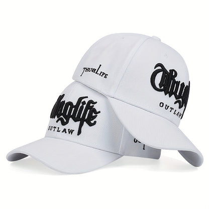 1pc Handsome Trendy Rap Hip Hop Men's Versatile Cap, Unisex Style Creative Embroidered Baseball Cap