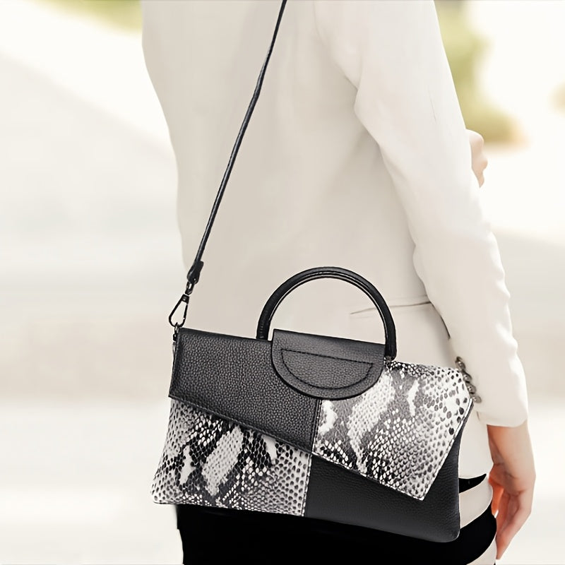 European And Women'S Crocodile Pattern Faux Leather Clutch, Elegant Evening Handbag, Shoulder Bag for Women