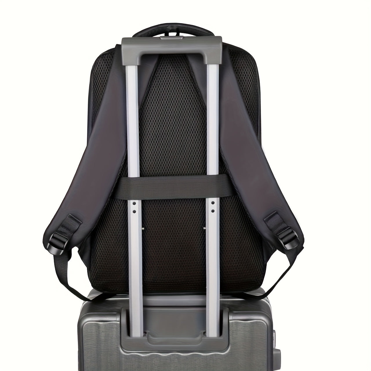 40.89cm Laptop Backpack - Durable Synthetic Leather High Quality Shockproof Multi-Compartment Sporty Design Convertible Shoulder  Top Handles for Commuting Travel School College
