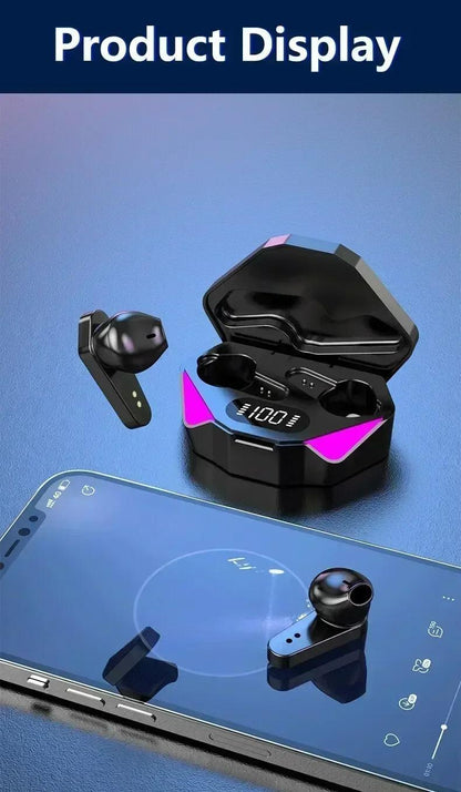 NEW X15 Earphones Bluetooth Wireless Gamer Headphones 65ms Low Latency Earbuds Fone Gamer Headset Gamer with Mic Handfree