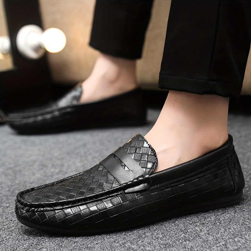 Men'S British Style Loafers - Comfortable Slip-On Moccasins with Round Toe, Faux Cover Upper & PVC Sole, Perfect for Casual Wear, Parties, and Weddings, Wedding Shoes