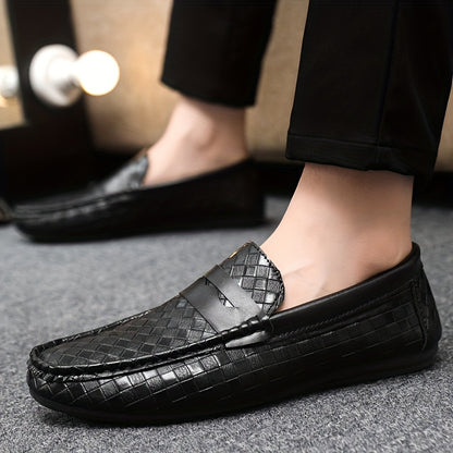 Men'S British Style Loafers - Comfortable Slip-On Moccasins with Round Toe, Faux Cover Upper & PVC Sole, Perfect for Casual Wear, Parties, and Weddings, Wedding Shoes