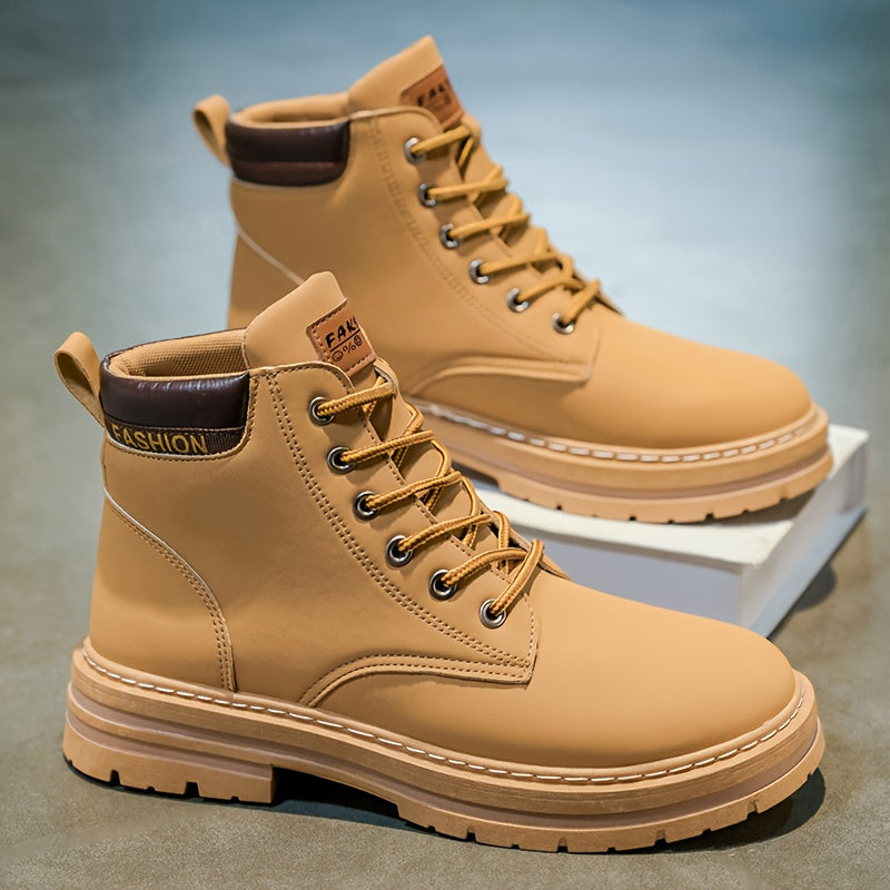 Men's All-Season Casual Hiking Boots with PU Upper