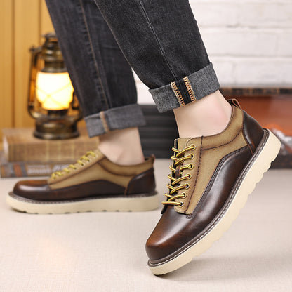 Men's Retro Lace-Up Dress Shoes Wide Fit for Casual & Business
