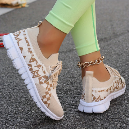 Women's Casual Sneakers Comfort Sport Shoes Fabric Knit Breathable Slip-On All-Season Walking Flats - EVA Sole Non-Slip Athletic Running Footwear - Taizhou North America  Europe Exclusive