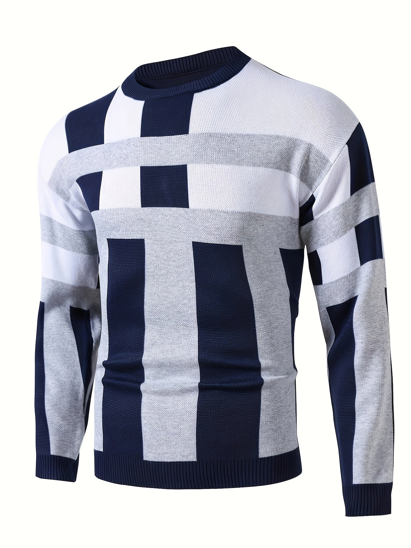 New Cross-Border Autumn And Winter Men'S Stylish Jacquard Sweater, Casual Pullover