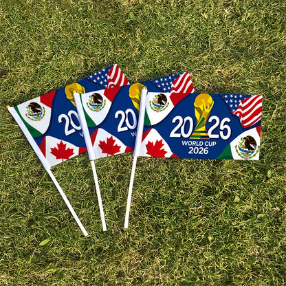 FIFA 2026 World Cup Fan Handheld Flag, USA-Mexico-Canada Design