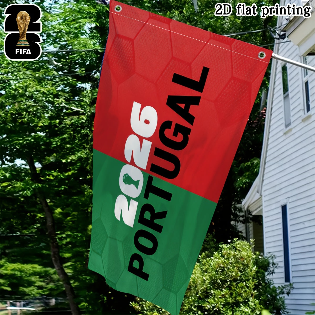 2026 FIFA World Cup Polyester Square Fan Flag with Mascot Design