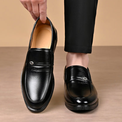 Men's Classic Business Casual Slip-On Loafers with Rubber Sole