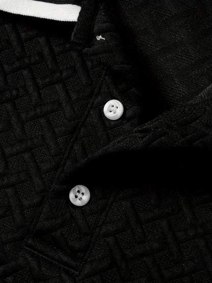 New Autumn Long-Sleeve Sweatshirt Made of Textured Fabric with a Polyester Collar And Versatile Spandex, Knit
