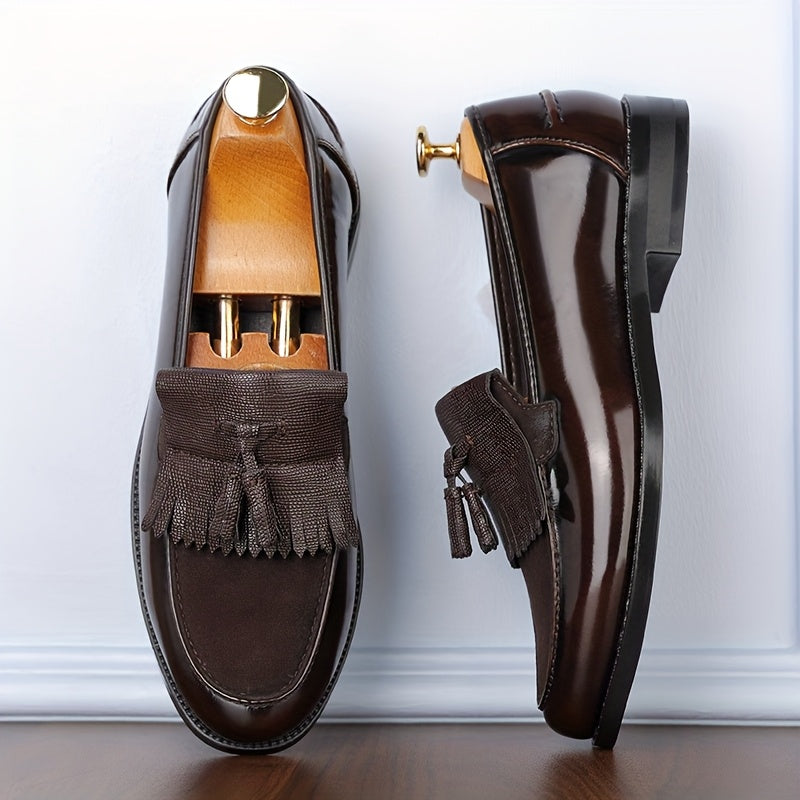 Men's Casual British-Style Pointed Toe Loafers for Spring