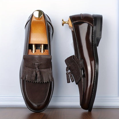 Men's Casual British-Style Pointed Toe Loafers for Spring
