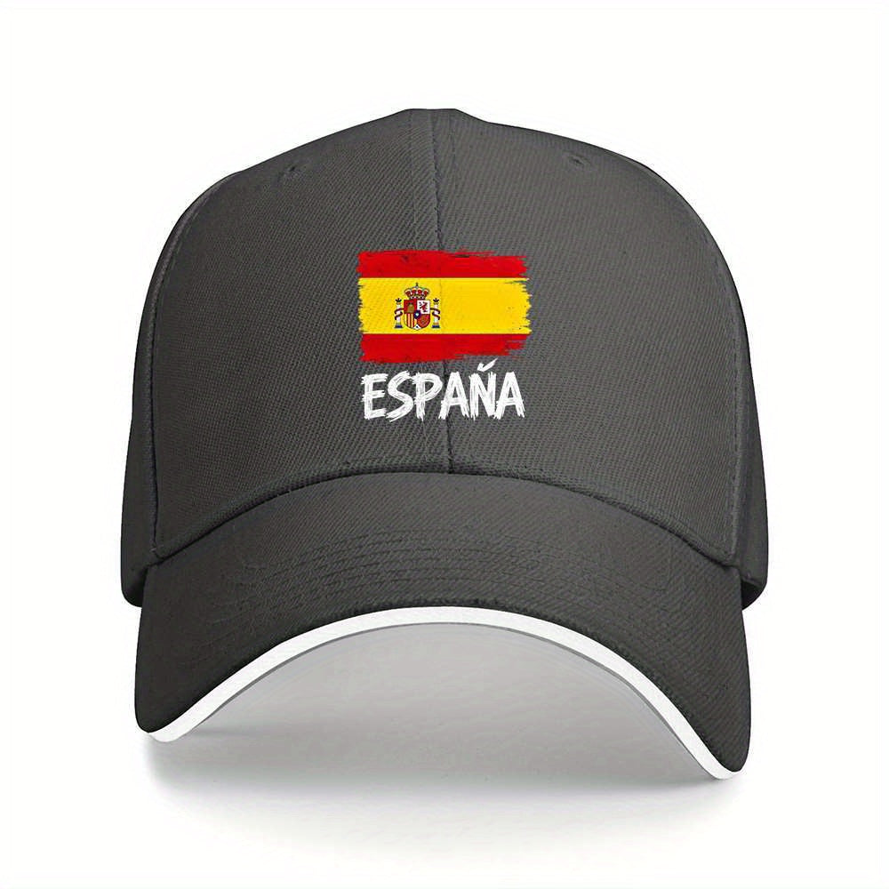 Lightweight Spanish Flag Cap with ESPANA Lettering for Fitness
