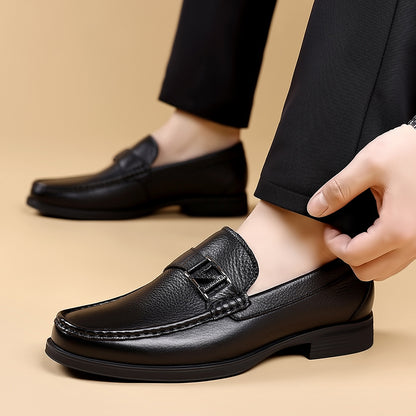 Men's Classic Breathable PU Leather Lace-Up Dress Shoes