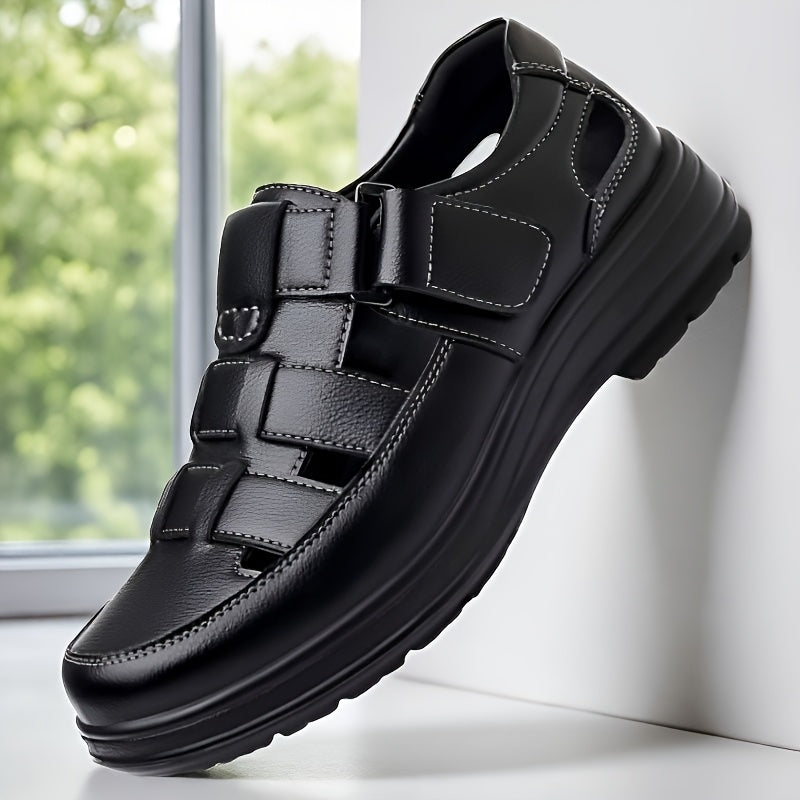 Men's Summer Breathable PU Loafers for Outdoor & Travel - ayq