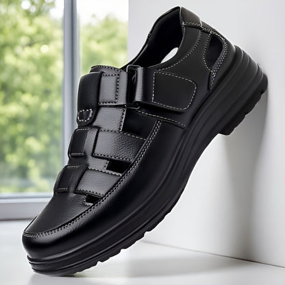 Men's Summer Breathable PU Loafers for Outdoor & Travel - ayq