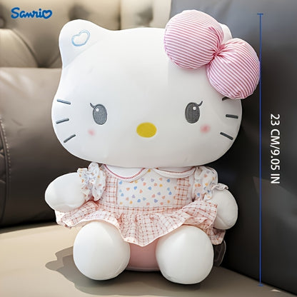 A Sanrio Hello Kitty Plush Toy - a Cute Polyester-Filled Animal with a Pink Bow, Perfect for Birthday, Christmas, Thanksgiving, And Party Gifts, Cartoon Doll, Birthday Present | Playful Design | Soft Texture, Suitable for Hel
