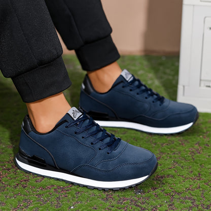 Men's Forrest Gump Sneakers, Round Toe Low-Top Casual Lace-Up Sneakers, Low Heel, Men's Fashionable Minimalist Style, Casual Adult Outdoor Sports, Shopping, Travel, All-Season Men's Sneakers - ayq