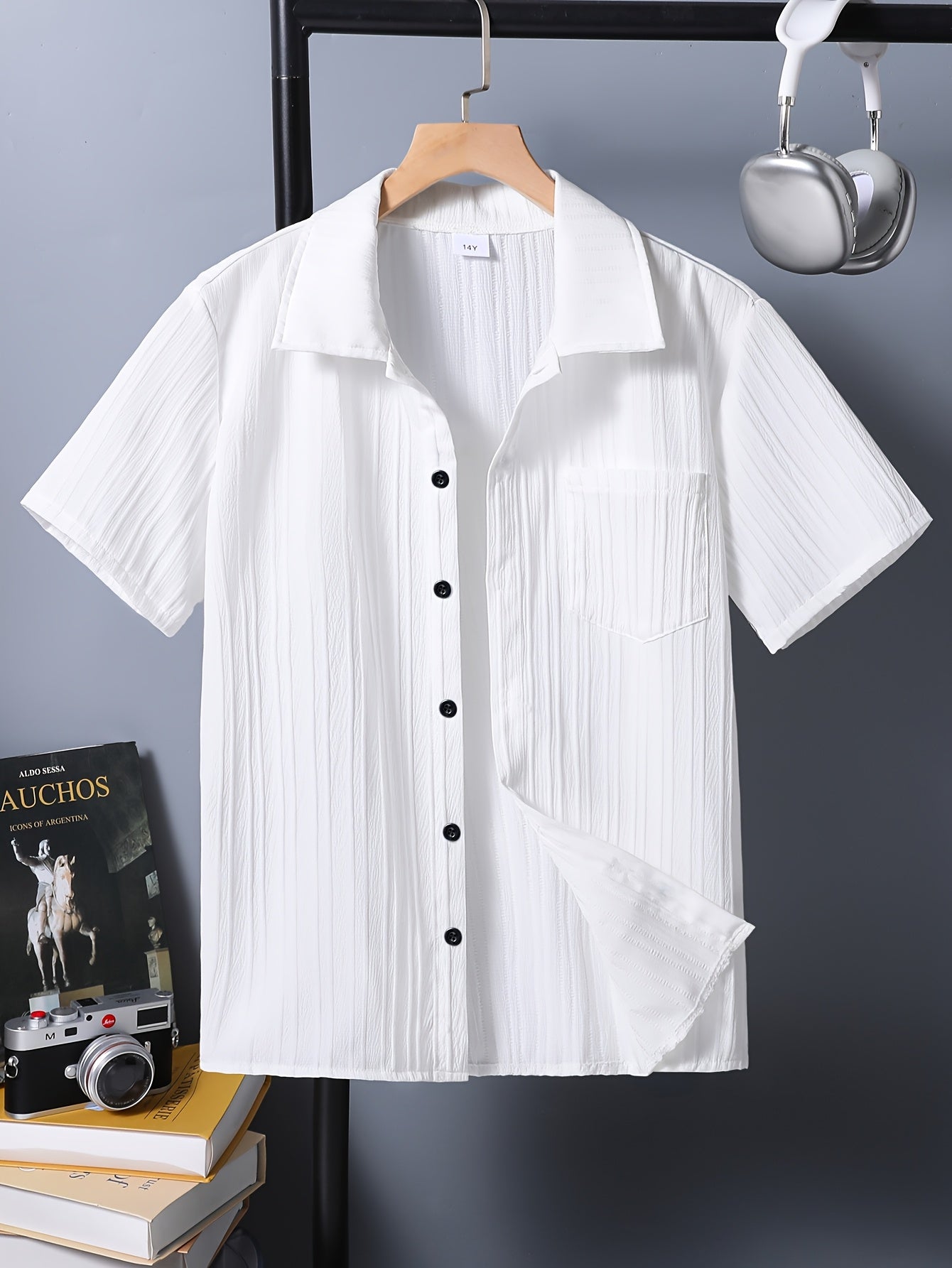 Boys' Casual Short-Sleeve Polo Shirt with Pocket, Summer Style