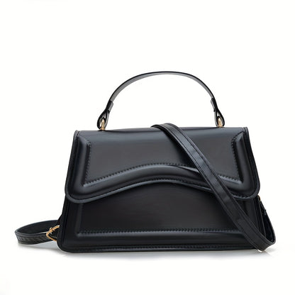 Fresh and trendy small square bag, one shoulder crossbody bag, youthful and sweet style, magnetic buckle closure bag, solid color, internet famous and popular bag