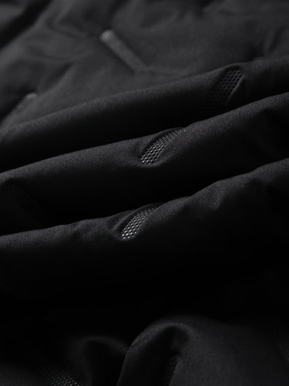 Men'S Heavyweight Winter Jacket - Thermal Insulated Cold Weather Coat with Zippered Pockets, Stand Collar, Full-Zip Closure - Black Outer Shell for Everyday & Outdoor Activities - Non-Stretch Fabric Construction, Seasonal Lay