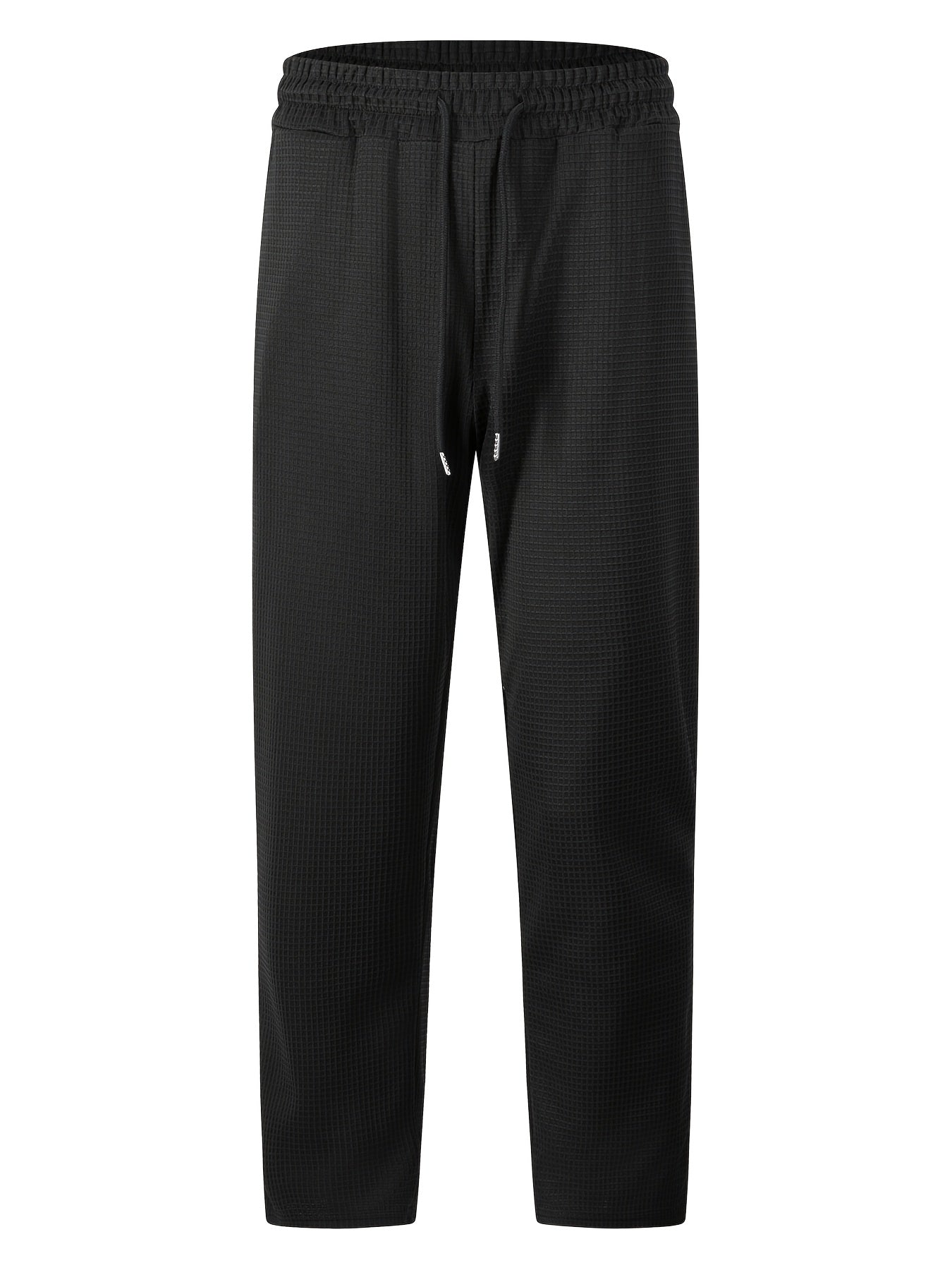 Men's Casual Knit Trousers with Elastic Waist and Pockets