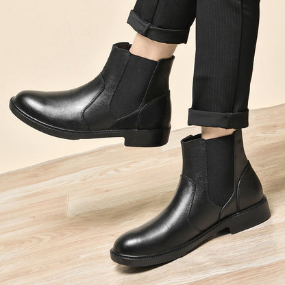 Men's Stylish PU Leather Cross-Border Riding Boots