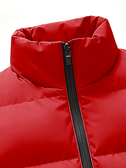 Men's Autumn-Winter Stand Collar Warm Polyester Vest