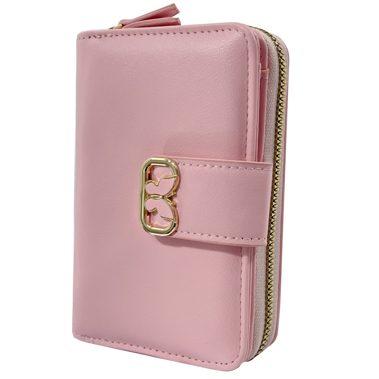 Large Capacity Butterfly Clasp Wallet with Single Zipper | Multiple Card Slots, Fresh and Easy Style, Lining, Zip Pocket - KAIPIBAO