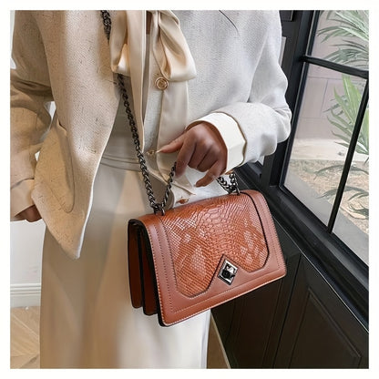 Cross Border Bag Shoulder Bag 2024 New Simple and Fashionable Snake Skin Pattern Single Crossbody Retro Wine God Single Shoulder Bag