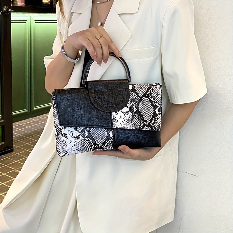 European And Women'S Crocodile Pattern Faux Leather Clutch, Elegant Evening Handbag, Shoulder Bag for Women