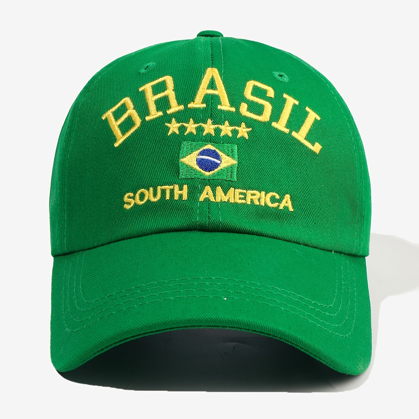 Unisex Embroidered Brazil Baseball Cap Lightweight Adjustable