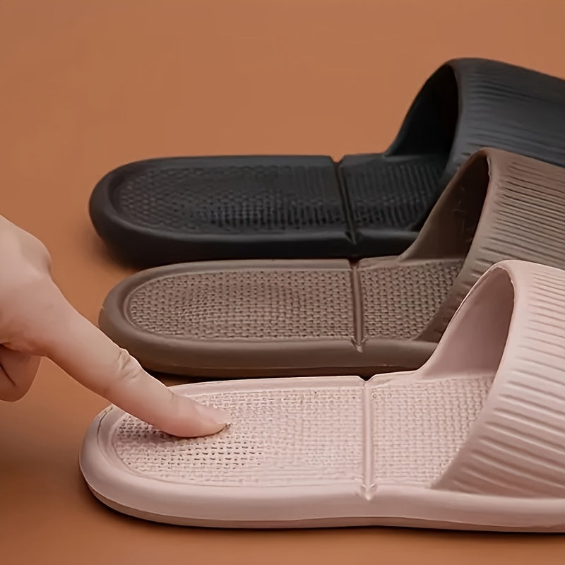 Unisex EVA Casual Summer Slippers with Non-Slip Ribbed Sole